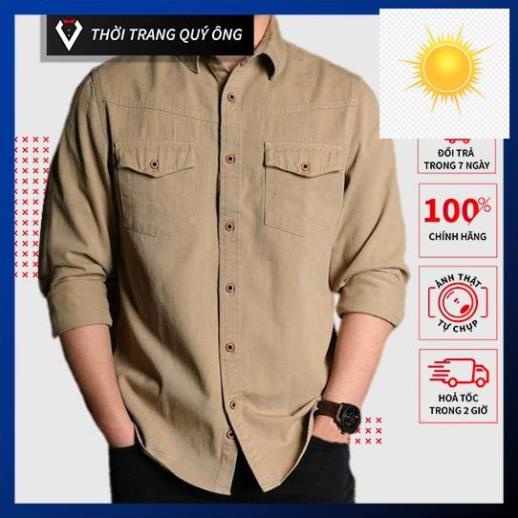 Áo sơ mi nam KAKI JEEP tay dài cực ngầu chất vải xịn chuẩn đẹp giá tốt [Ảnh Thật]