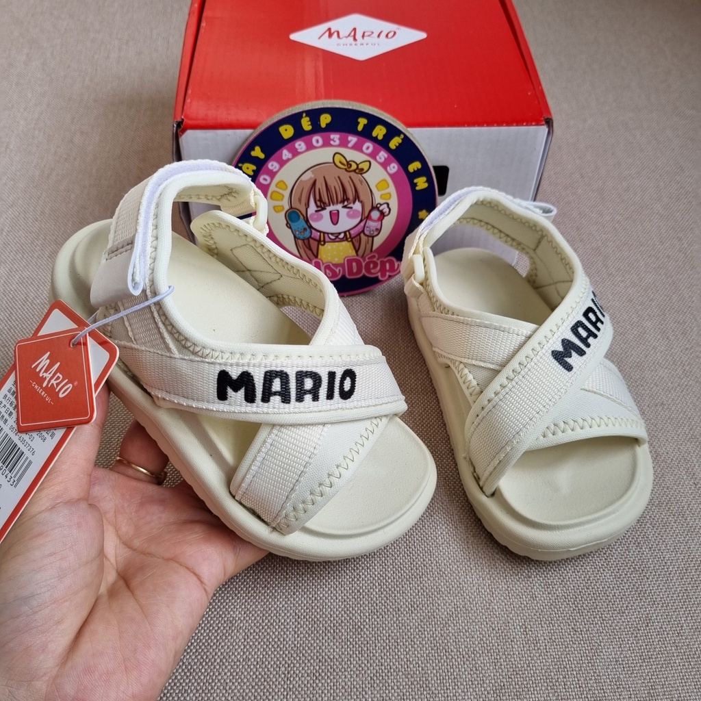 Giày Sandal quai dán Cheerful Mario cho bé trai gái 2-8 tuổi (MS6214)