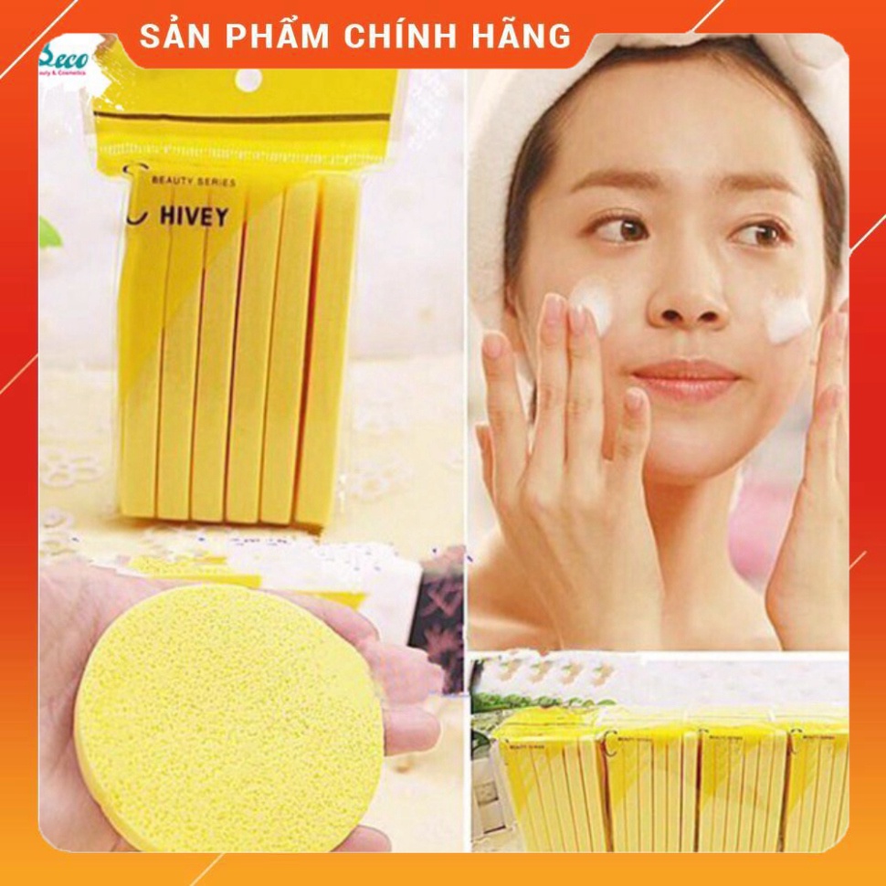 Bông Mút Rửa Mặt Nén ChiVey Nhật Bản 12 Miếng