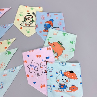 1chiếc khăn yếm cotton màu cúc bấm cho bé