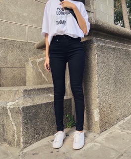 QUẦN SKINYY TRẮNG ĐEN 9 Tấc