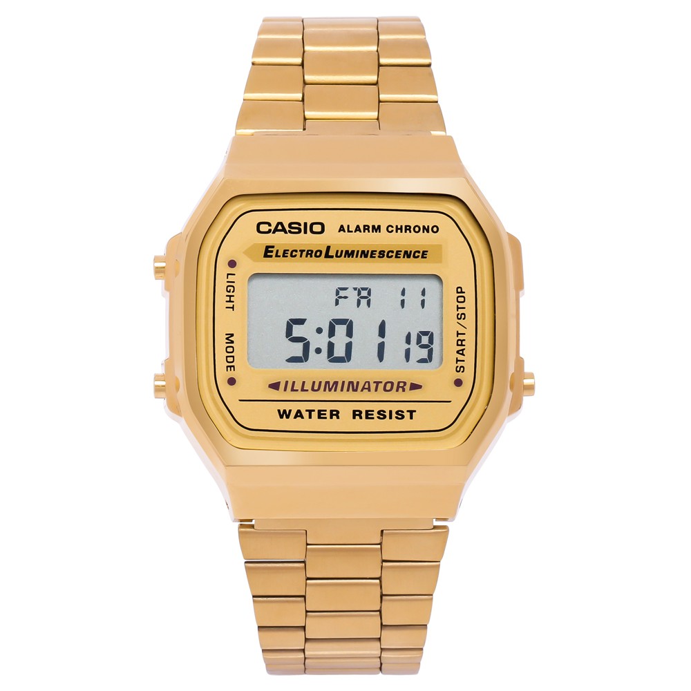 Đồng hồ nam dây kim loại Casio chính hãng A168WG-9WDF - Thép không gỉ - Kháng nước