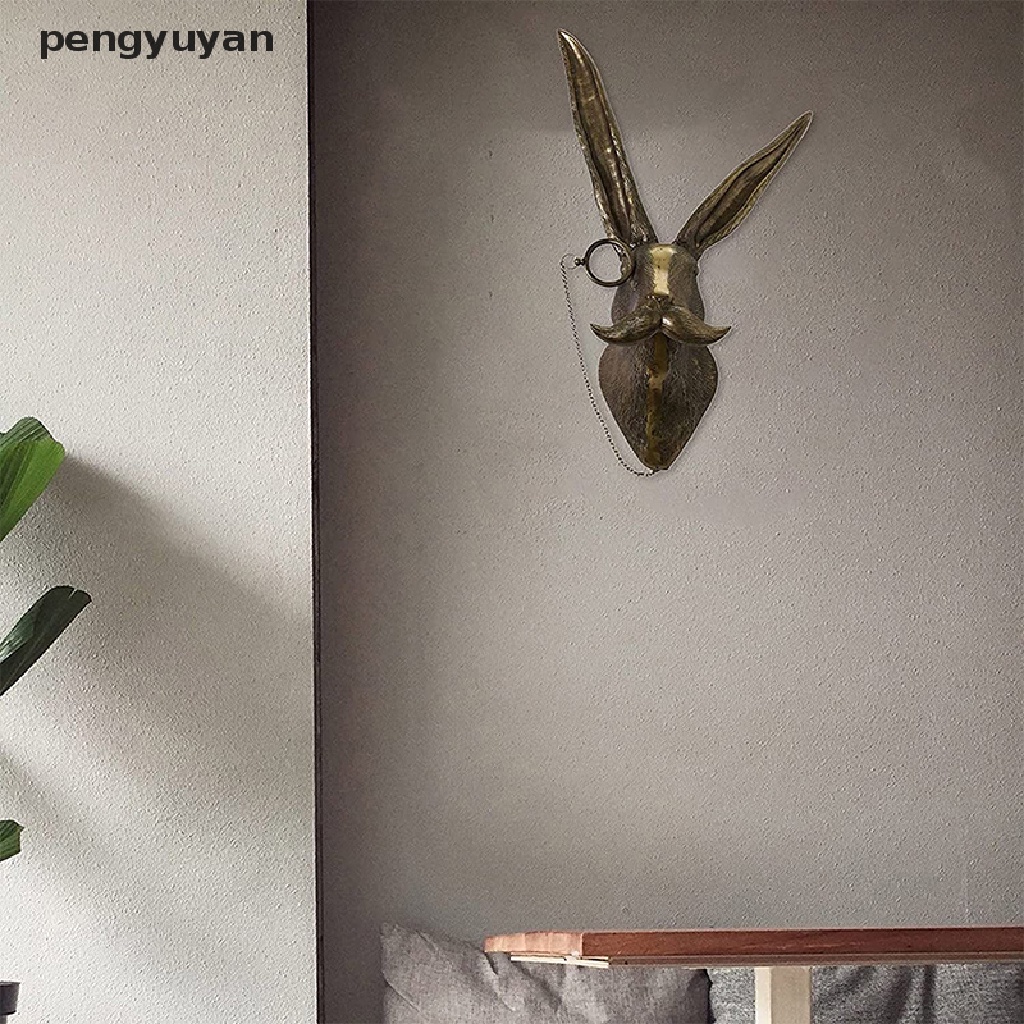 [pengyuyan] Đầu Động Vật Bằng Nhựa Resin Treo Tường Trang Trí Điêu Khắc [Mới]