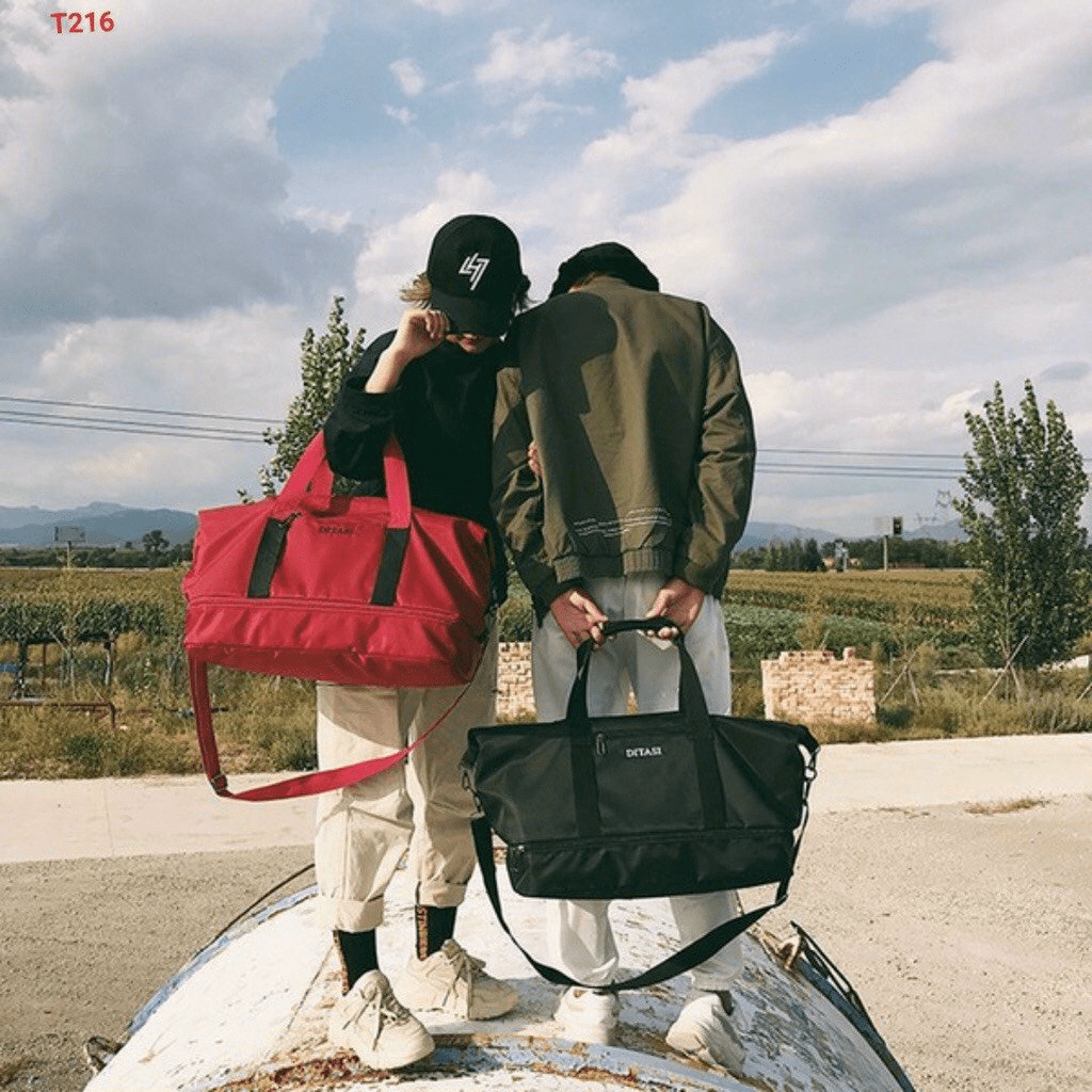 Túi du lịch chất liệu vải Kaki cao cấp,Size lớn 60 x 37cm thiết kế dây kéo đáy tăng chiều cao túi tiện lợi