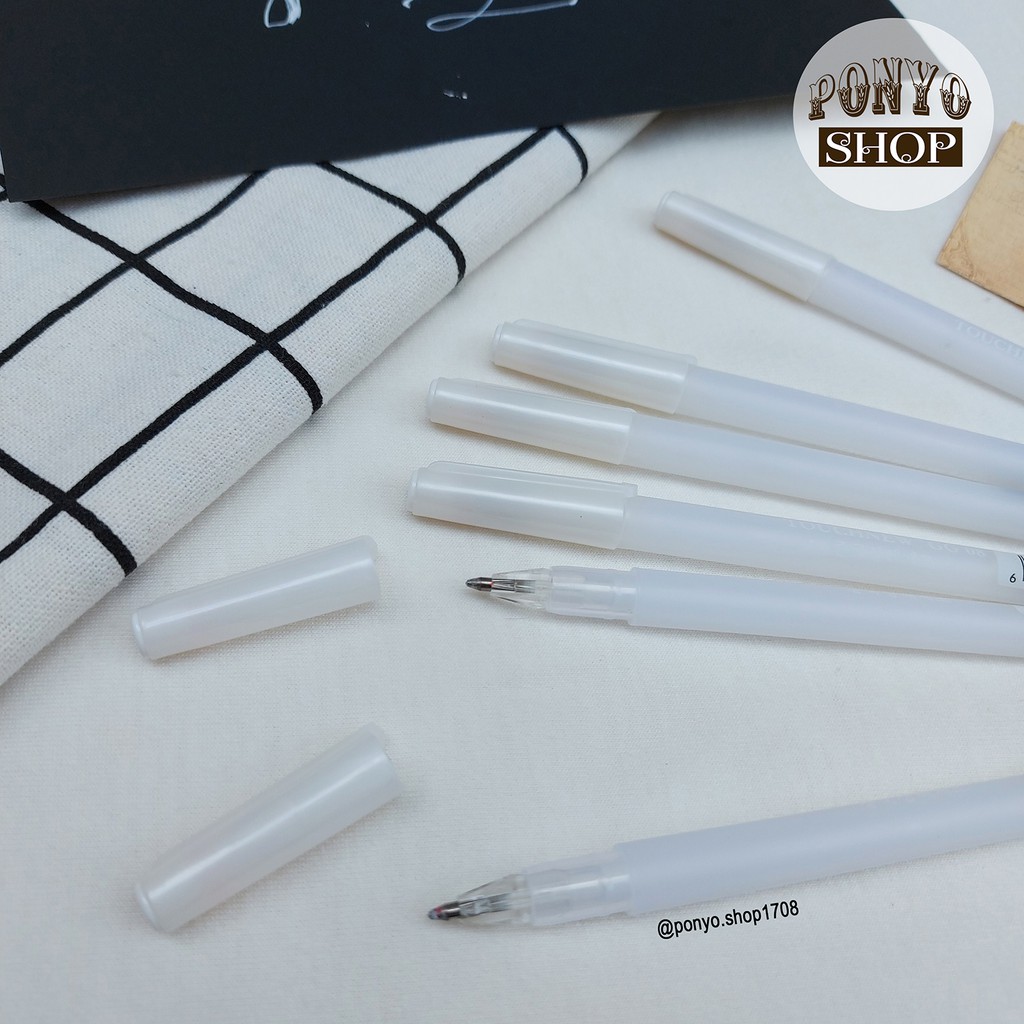 🖤 Bút gel mực trắng viết giấy đen Scrapbook