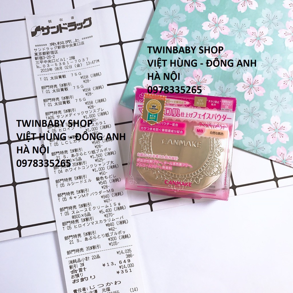 (Có bill+video mua hàng store)Phấn Phủ Canmake Tokyo Nhật Bản