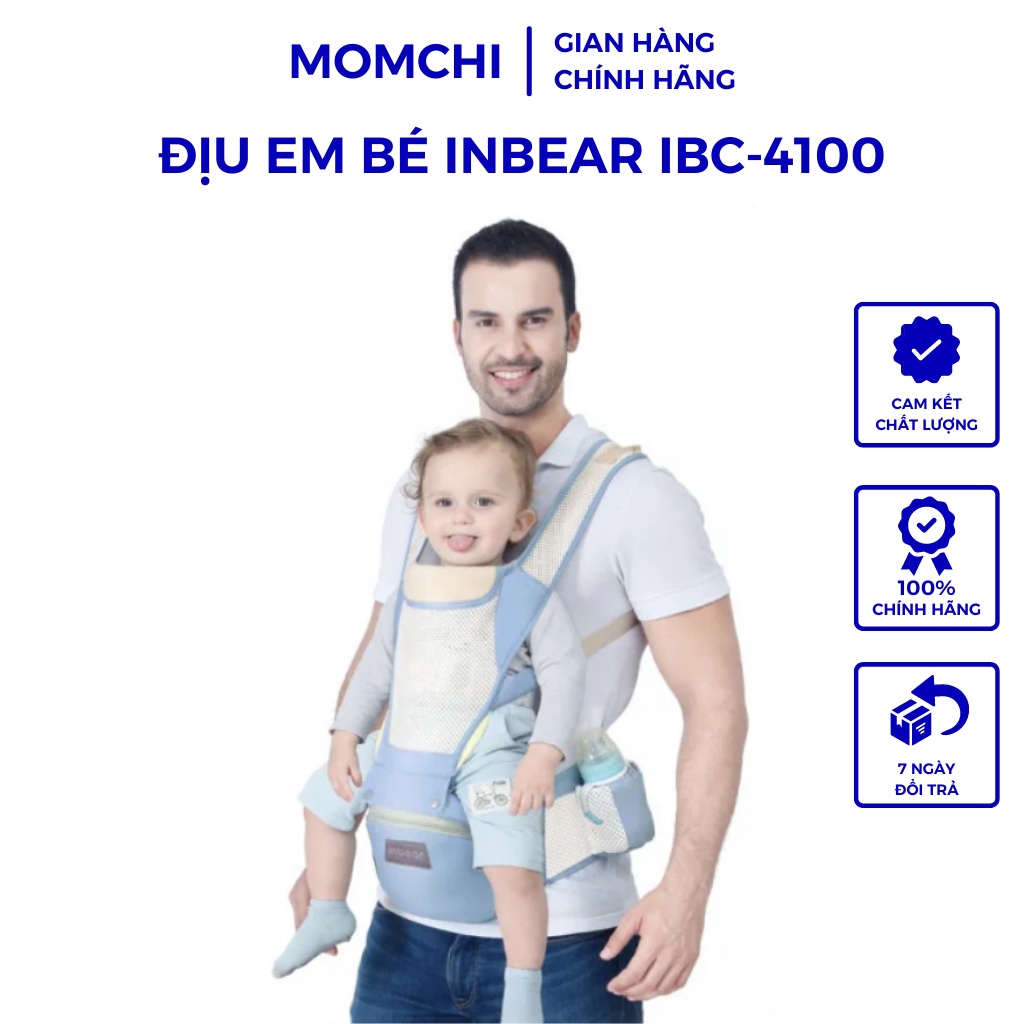 Địu em bé, địu vải INBEAR IBC-4100 6 tư thế chắc chắn thoáng mát