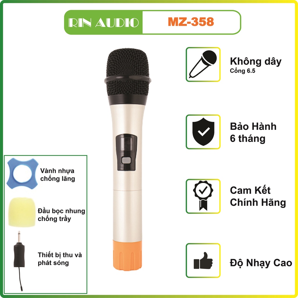 Micro không dây Zenbos MZ-358 cao cấp Karaoke