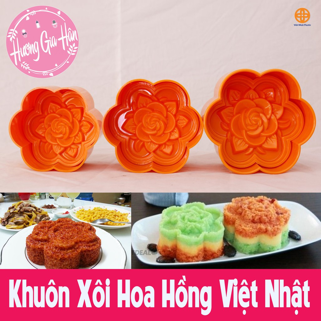 Khuôn Xôi Hoa Hồng Việt Nhật Đủ 3 Cỡ