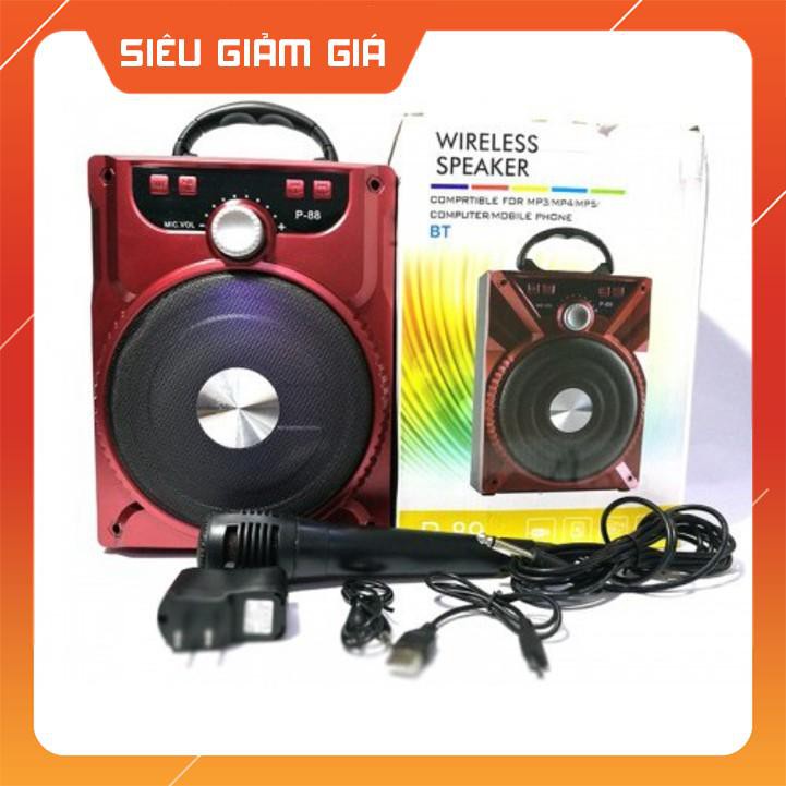 Loa Mini Karaoke p88 + 1 Mic 10W du lich