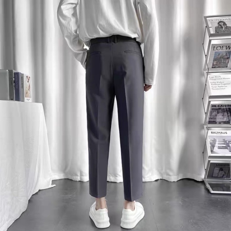 Quần baggy nam âu đen ống suông rộng vải tuyết mưa Hàn - Quần tây Nam be dáng đứng côn hottrend 2022