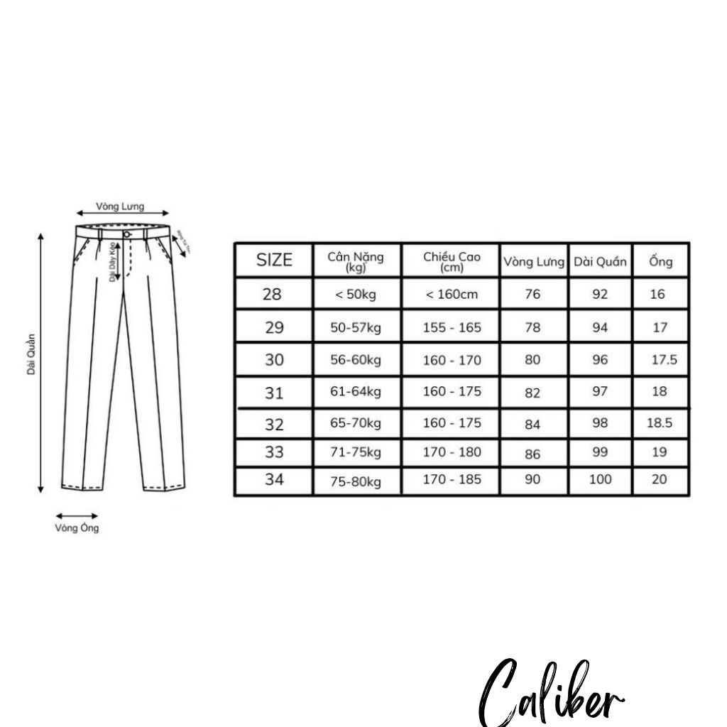 Quần âu nam CALIBER co giãn 4 chiều ống côn  chống nhăn - quần vải cao cấp phong cách Hàn Quốc