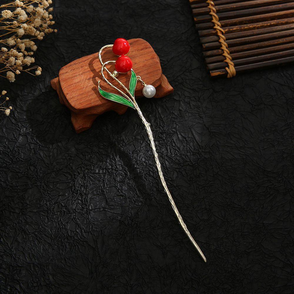 Trâm Cài Tóc VANES1 Họa Tiết Hoa Phối Tua Rua Phong Cách Trung Hoa Cổ Điển