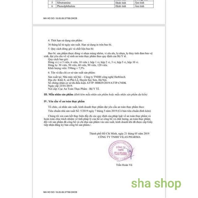 Giảm Cân Slim Fit Hỗ Trợ Giảm Cân Tăng Cơ Mông Hộp 30 Viên