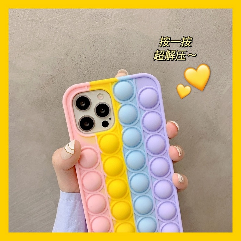Ốp điện thoại TPU mềm kiểu đồ chơi nhấn bong bóng thích hợp cho IPhone 12 Pro Max 11 Pro SE 2020 XR XS MAX 7 8 6S Plus