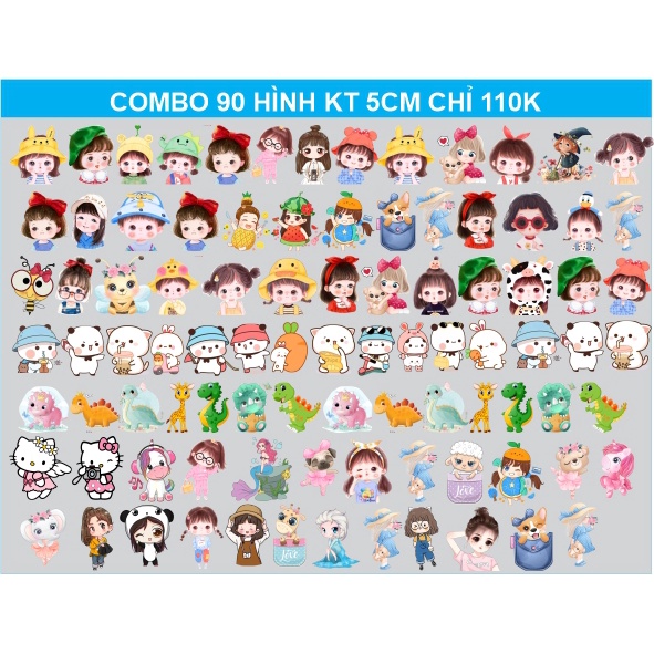 Hình ủi nhiệt Combo bé gái