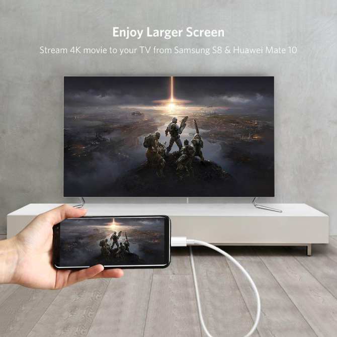 Cáp USB Type-C to HDMI hỗ trợ 4K 60HZ, 3D dài 1,5m Ugreen 30841 cao cấp - Hàng chính hãng BH 18 tháng