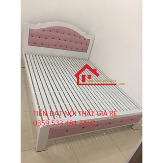 Giường Hoàng Gia Tân cổ điển sắt hộp 1m4,1m6,1m8 x 2m bọc nệm cao cấp giá xưởng