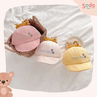Mũ vải lưỡi trai mềm hổ con dễ thương dành cho bé trai và bé gái 3-12m (Ảnh thật)