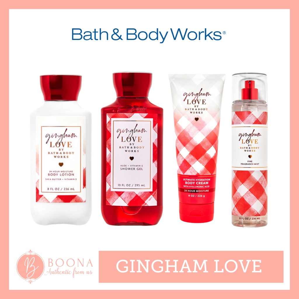 [ Bath and Body Works ] - Bộ sưu tập Gingham Love gồm Body Mist, Gel Tắm, Lotion, Body Cream