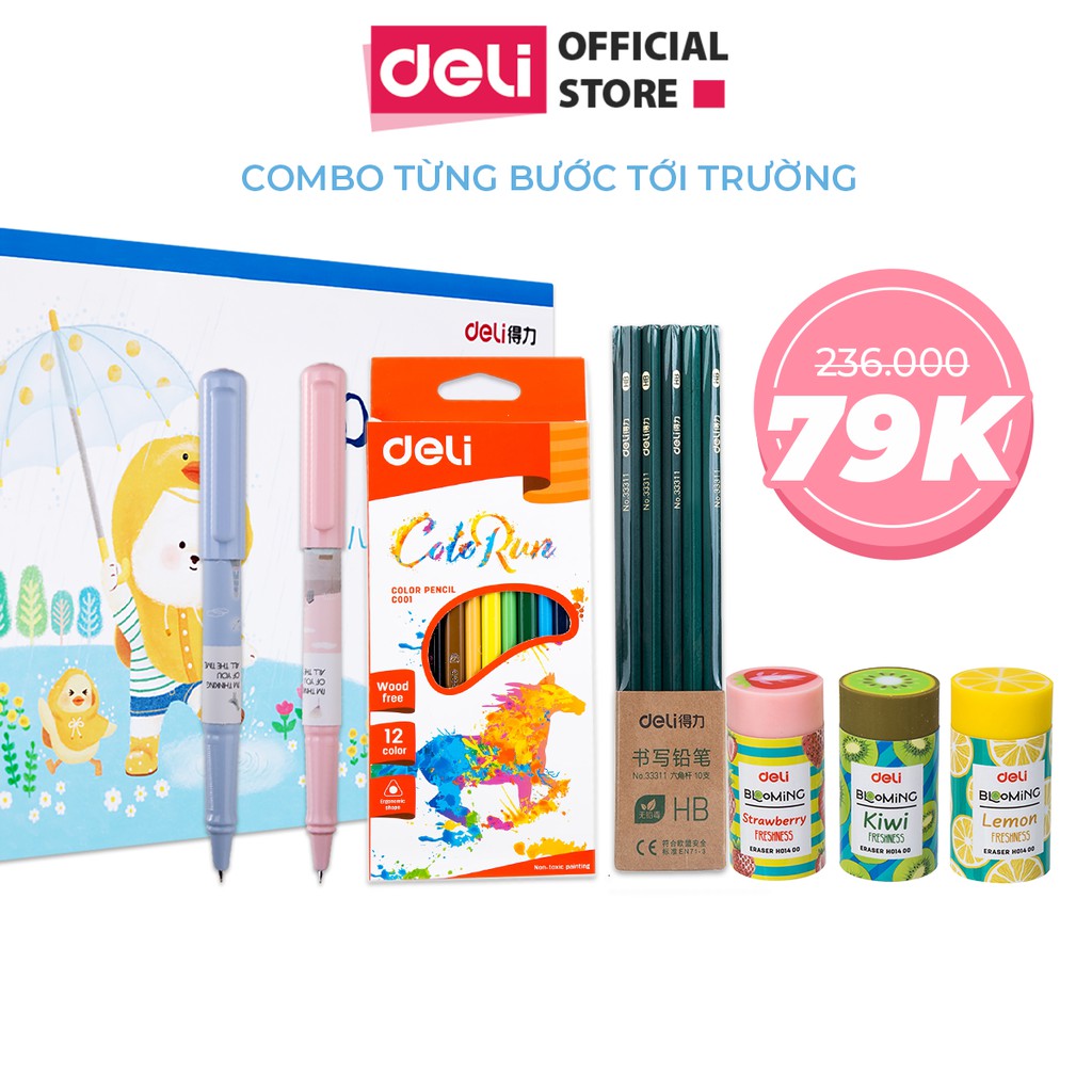 Combo từng bước tới trường Deli - bộ 5 sản phẩm