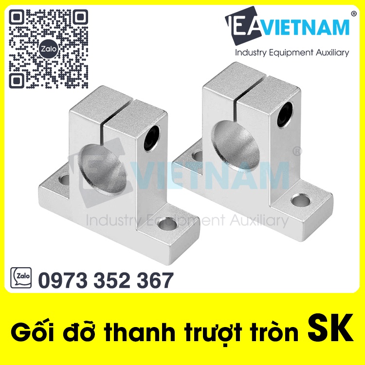 Gối đỡ trục ngang SK / Gối đỡ SK / Gối đỡ thanh trượt tròn SK phi 8 10 12 16 20 25 30 35  40 50 60