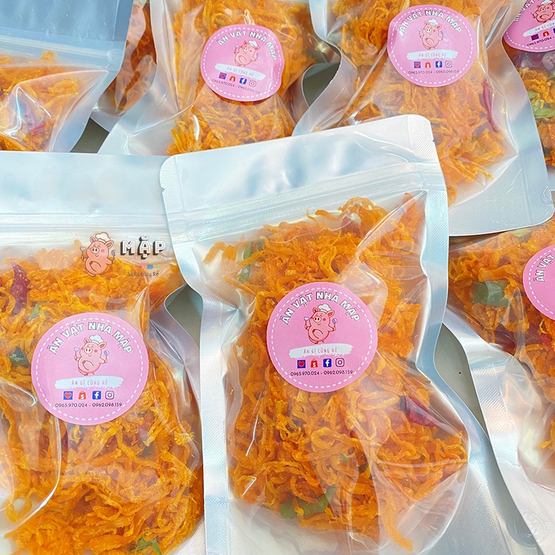 Khô Gà Bơ Tỏi - Khô Gà Lá Chanh Sấy Loại Ngon Túi Zip 100g