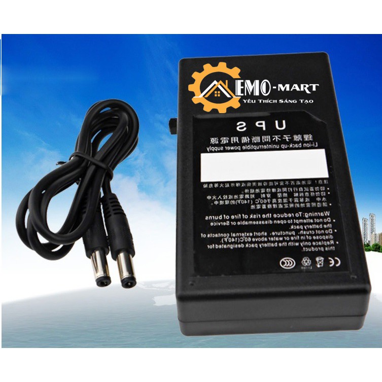 Nguồn dự phòng UPS mini 5V/9V/12V-1A ⚡️𝐅𝐑𝐄𝐄 𝐒𝐇𝐈𝐏⚡️ Nhựa ABS cao cấp - Dung lượng pin 4000mAh