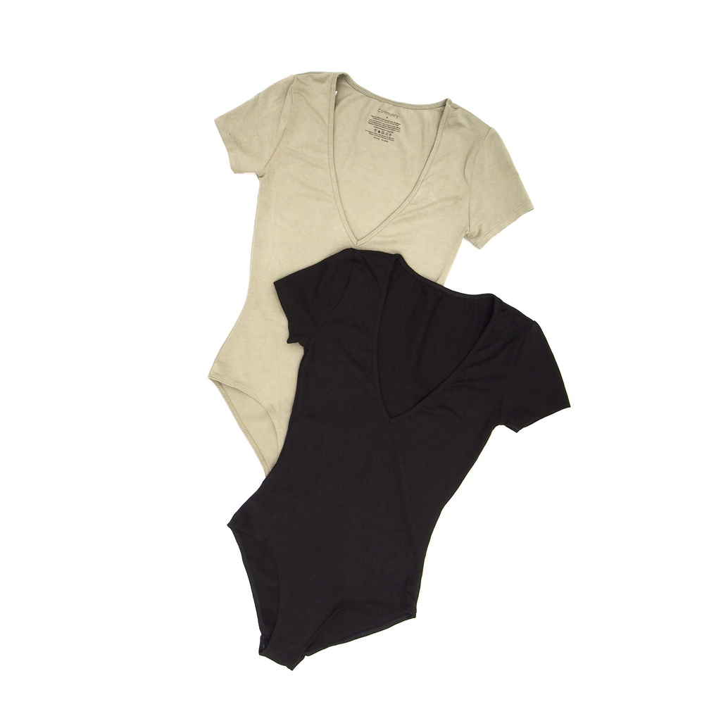 Áo bodysuit cổ tim tay ngắn COMMUNITY | BigBuy360 - bigbuy360.vn