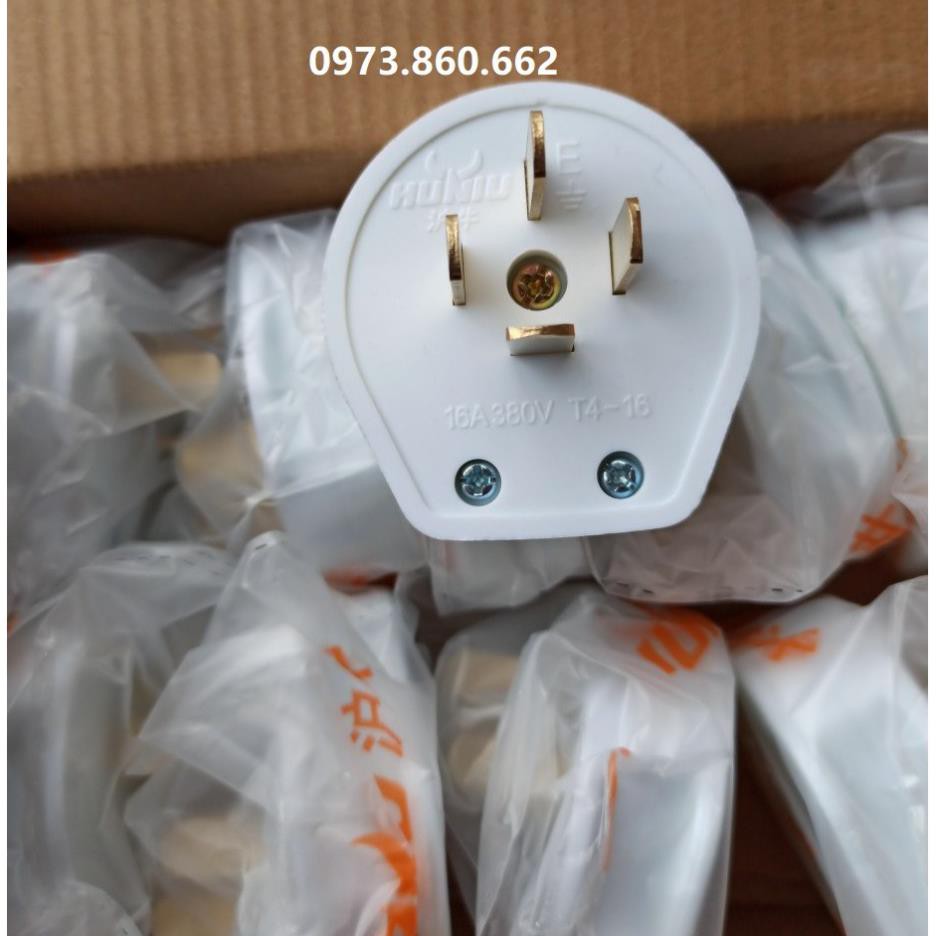 Phích cắm 3 pha 4 chân dẹp 16A 25A -TBĐ