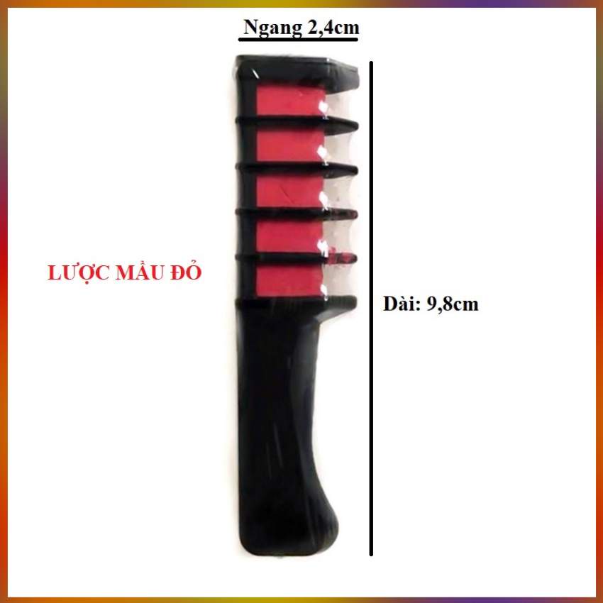 Lược Nhuộm Tóc Màu Đỏ Đổi Mầu Tóc Tạm Thời 14g/Chiếc Thời Trang Cá Tính