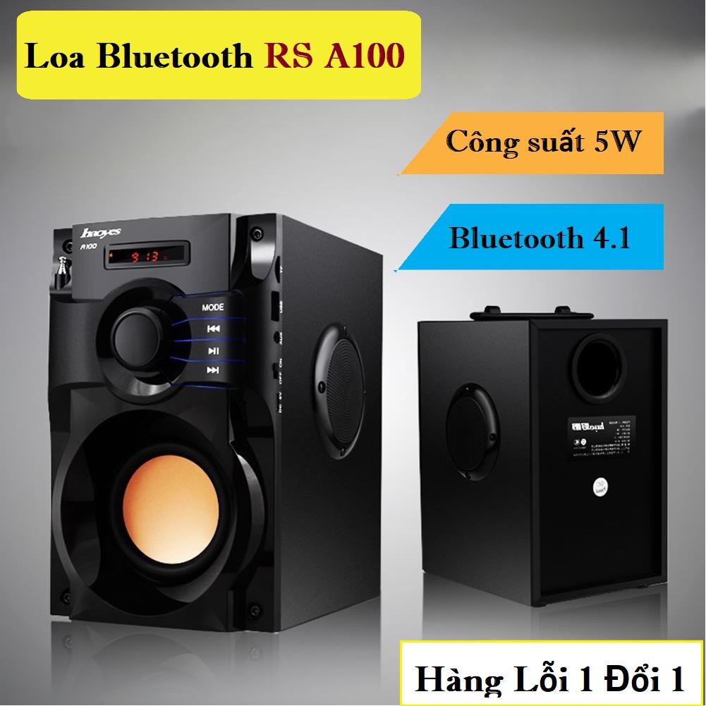 Loa Bluetooth CÔNG SUẤT LỚN RS A100,Dung Lượng Pin Lớn, Thiết Kế Hộp Cộng Hưởng Âm Tạo Âm Thanh 3D Sôi Động