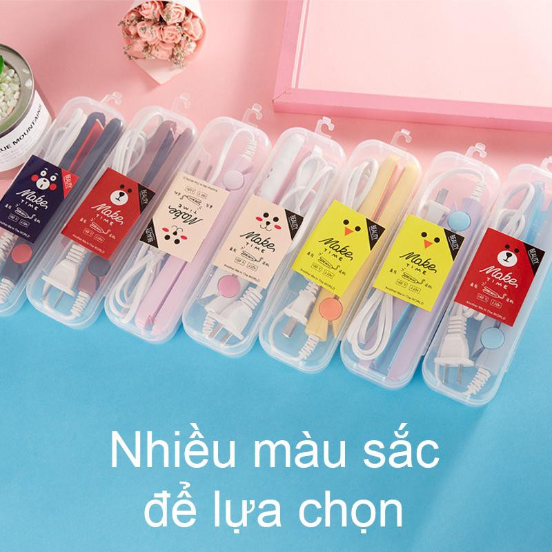 Máy Ép Tóc,Uốn Tóc,Là ,Duỗi Tóc Mini Nhiều Màu Cute Kèm Hộp