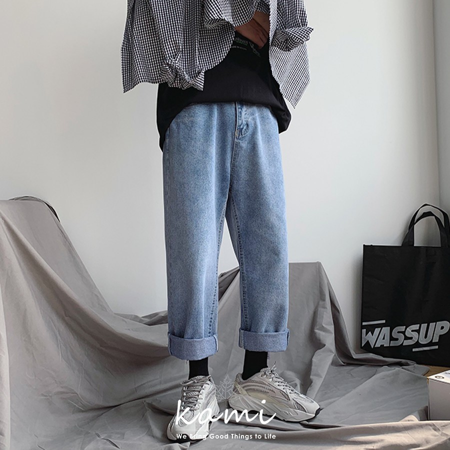  [Freeship50K] Quần jeans xanh trơn Regular-fit Jeans mã JM01 | BigBuy360 - bigbuy360.vn