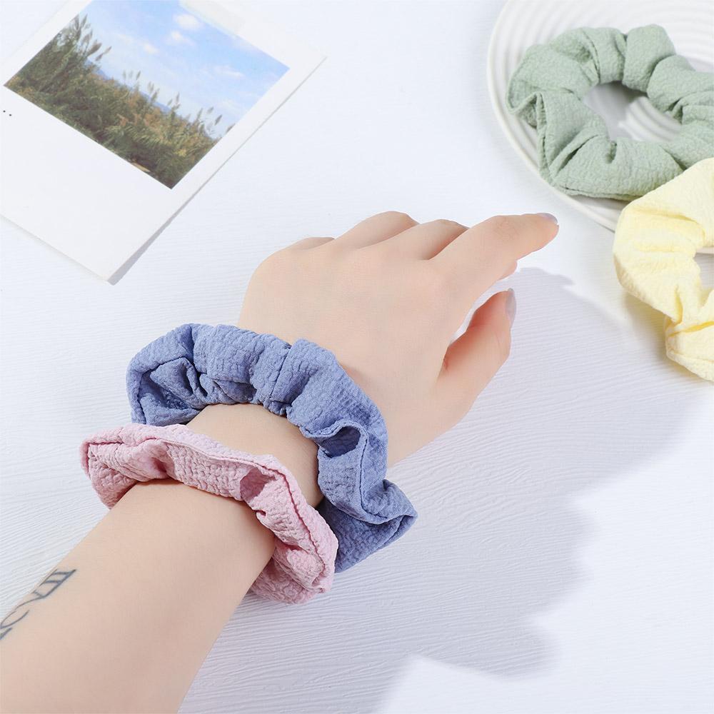 ROWANS Dây Cột Tóc Đuôi Ngựa Co Giãn Màu Sắc Ngọt Ngào Phong Cách