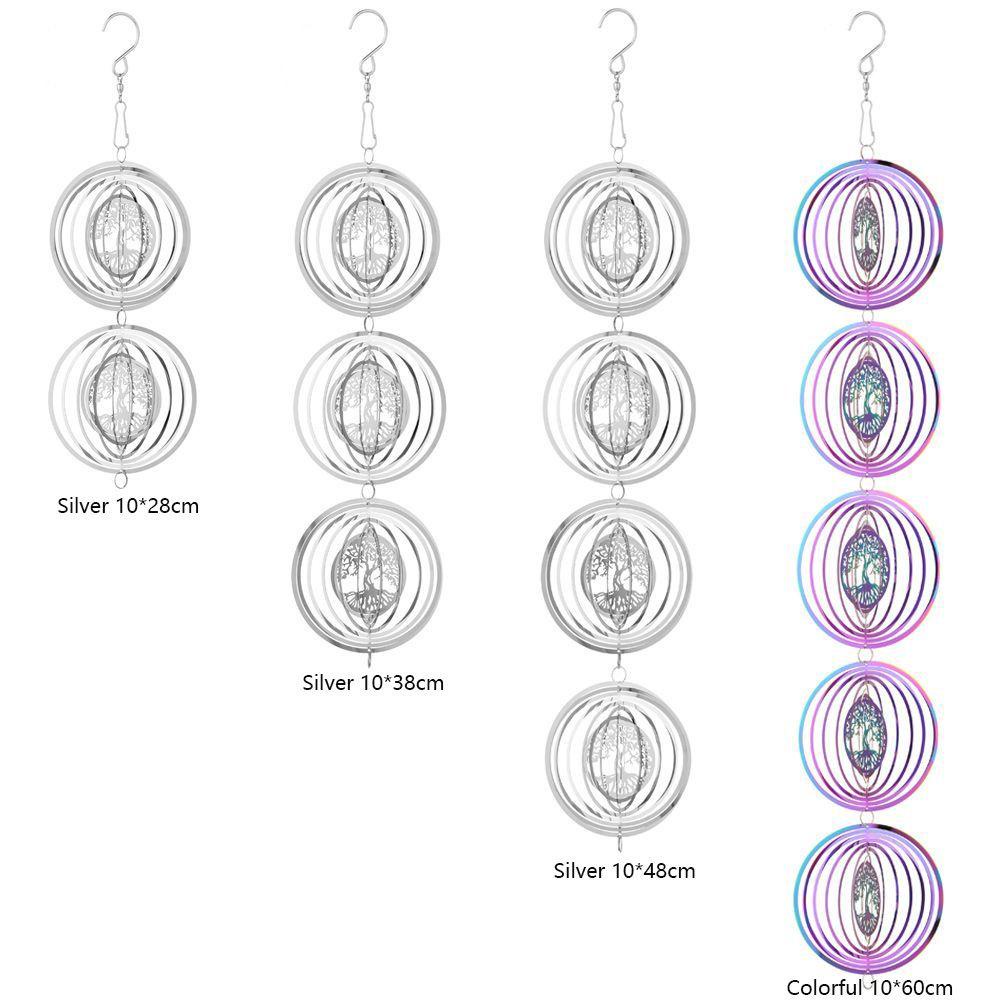 YNATURAL Chuông Gió Treo Ngoài Trời Bằng Thép Không Gỉ 3D