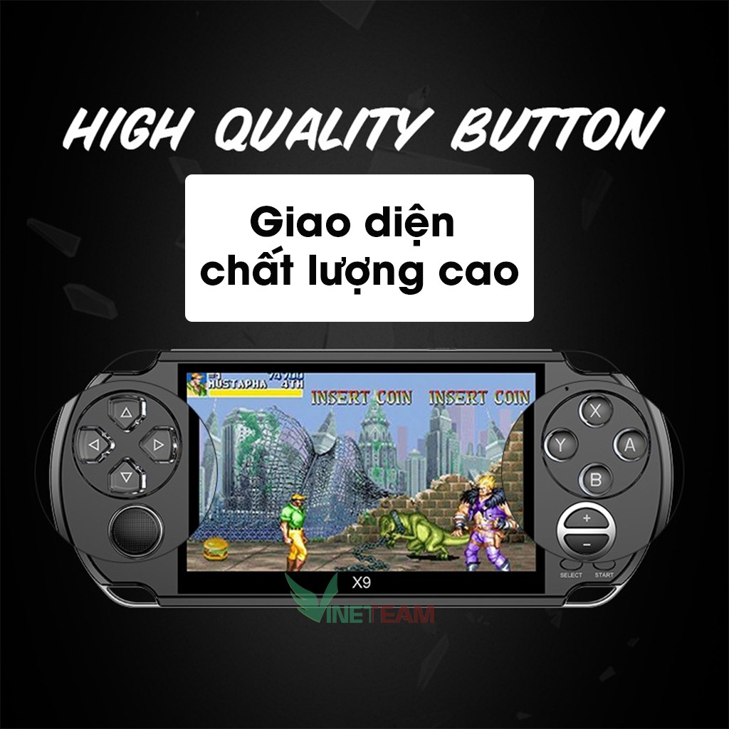 Máy Chơi Game Cầm Tay X9 Cho Tv Output NEW Updated 8GB PSP Handheld Game Player 5 Inch Portable Game Console -dc3373