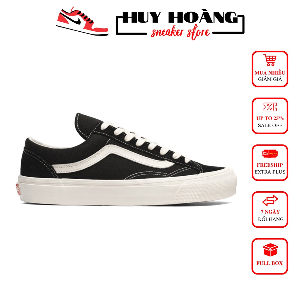 Giày 𝗩𝗮𝗻𝘀 Vault Old Skool Màu Đen - Giày thể thao nam nữ 𝗩𝗮𝗻𝘀 Vault Old Skool Full box bill
