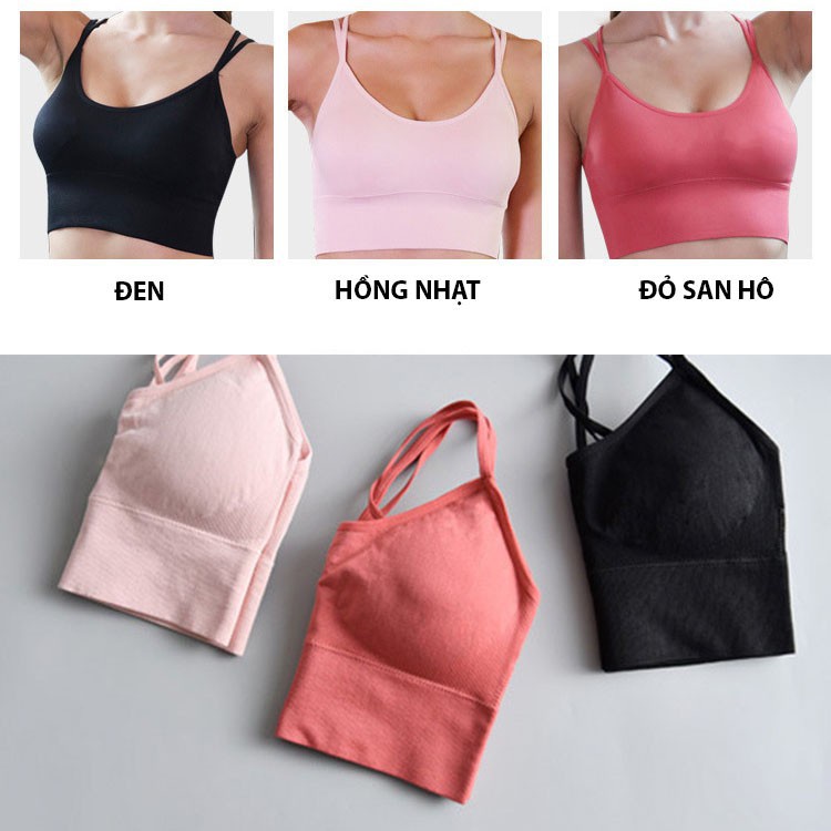 [ Xả kho giá gốc ]Áo Tập Gym Nữ MADELA 2 Dây Chéo Lưng, bra tập gym Có Mút Ngực Lên Form Siêu Ôm Dáng Cực Sexy -Mã A1005