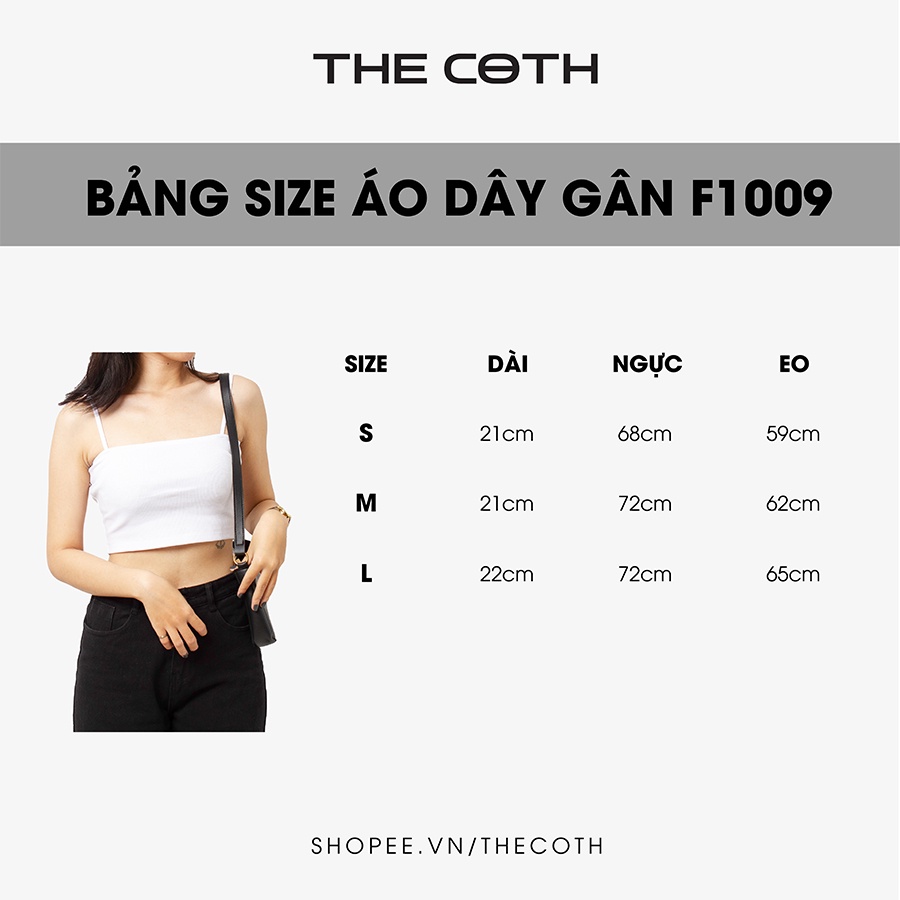 [ 100% COTTON ] ÁO HAI DÂY chất liệu cực mềm mịn mát mẻ, dáng ôm co giản cực tốt Thương Hiệu The Coth