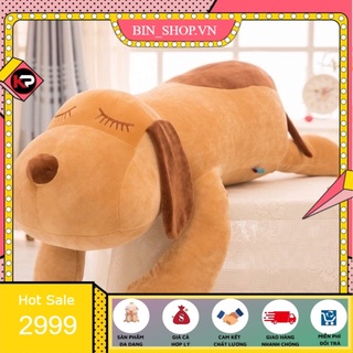 Gấu bông chó mũi tim cute khổng lồ chất liệu vải nhung co giãn 4 chiều kích thước 75 cm