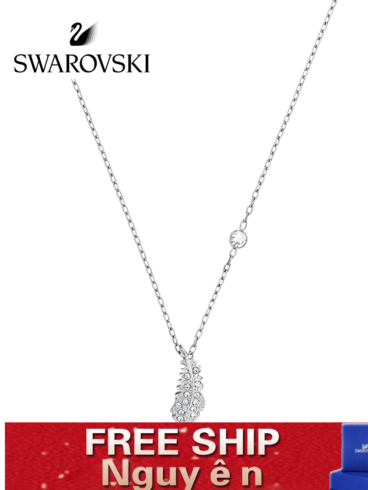 FREE SHIP Dây Chuyền Nữ Swarovski NAUGHTY Light Feathers Hơi thở thanh lịch Necklace Crystal FASHION cá tính Trang sức trang sức đeo THỜI TRANG