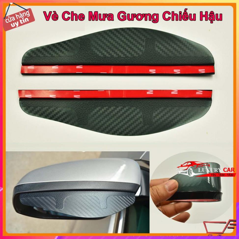Vè Che Mưa Gương Chiếu Hậu Ô Tô Chống Bám Nước – Vân Cacbon (Loại Dày)