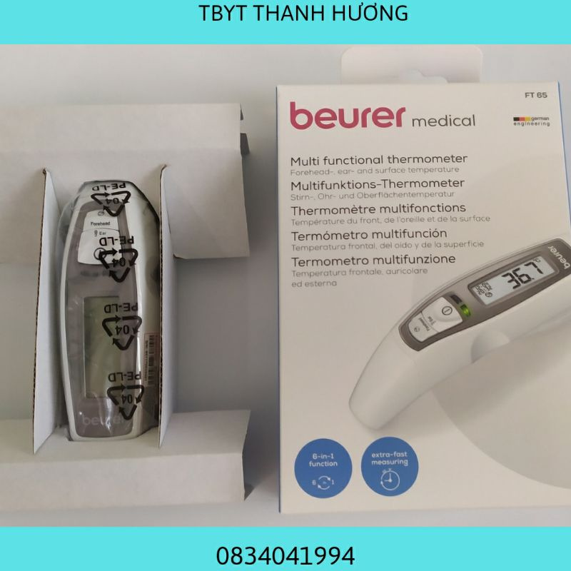 Nhiệt kế điện tử đo tai trán Beurer FT65