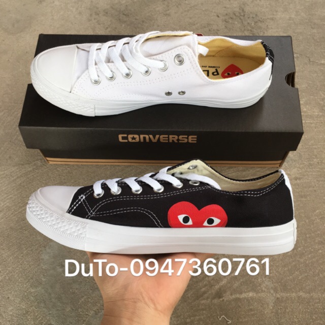 [SALE SỐC-FULLBOX] Giày Cv play heart Tim CDG thấp cổ size 35-&gt;43 NAM NỮ