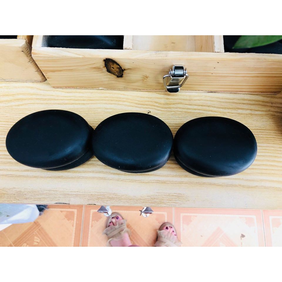 đá nóng tròn spa