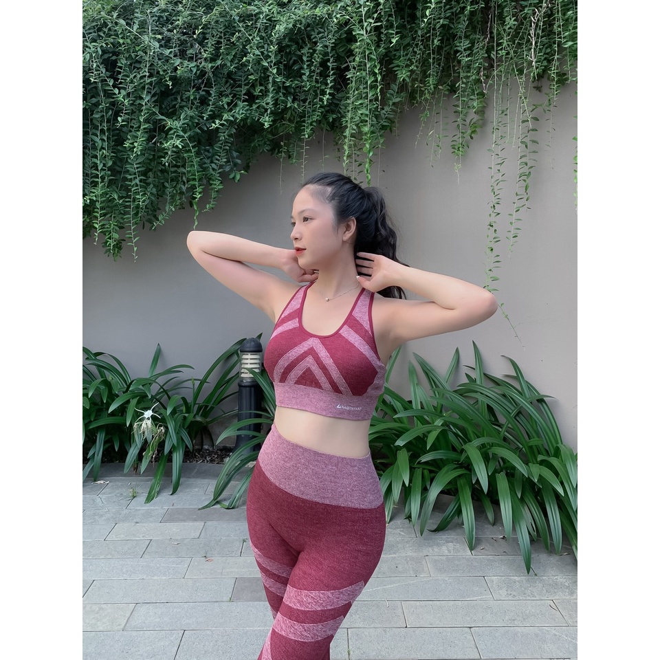 Áo bra tập Gym Yoga cài sau Naqi 241 vải dệt kim cao cấp