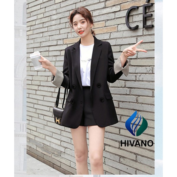 ÁO BLAZER KẺ NỮ 2 LỚP TÚI NẮP , ÁO VEST BLAZER HÀN QUỐC (ảnh thật/sẵn/có video) | BigBuy360 - bigbuy360.vn