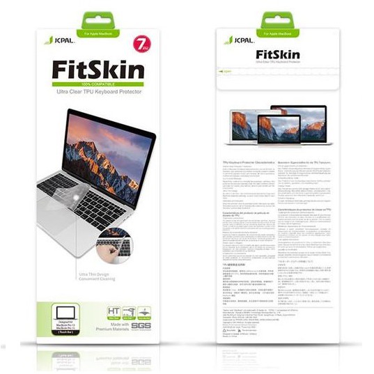 Miếng lót phím cao cấp JCPAL Fitskin trong suốt cho MacBook (Đủ dòng) | BigBuy360 - bigbuy360.vn