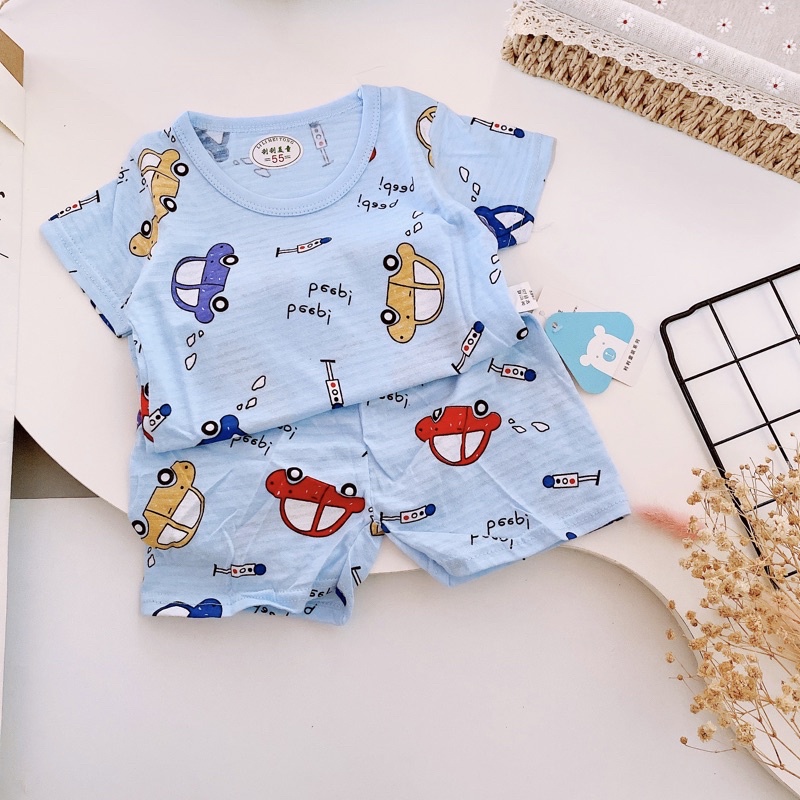 Sale !!! (Bảng Nhí) Bộ Cộc Cotton Sợi Tre Hàng Quảng Châu Cho Bé (8-16kg)(1426 ) Shop Phúc Yến